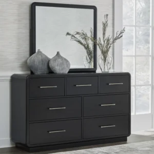 Contemporary Black and Grey Deco Bed with Vertical Tufted Headboard - Image 2