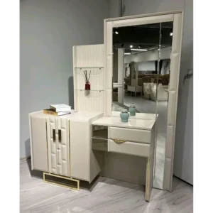 Turkish Luxury Grey Velvet Bed with Gold Trim and Storage Bench - Image 3