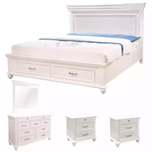 Victoria Classic White Deco Storage Bed with Drawers - Image 2
