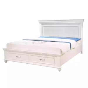 Victoria Classic White Deco Storage Bed with Drawers - Image 3