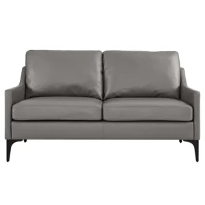 Classic Dark Brown Leather Rite Two-Seater Sofa - Image 2