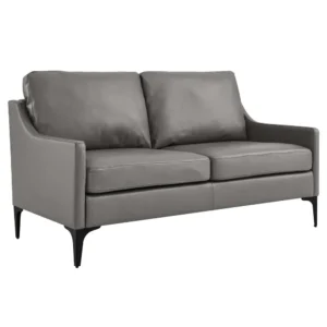 Classic Dark Brown Leather Rite Two-Seater Sofa - Image 3