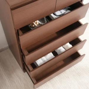 Contemporary Dark Brown 6-Drawer Chest of Drawers - Image 2
