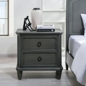 Classic Black Polish Wooden Bed with Arching Headboard - Image 3