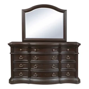 Elite Luxury Upholstered Polish Bed in Dark Brown and Grey Jute - Image 3