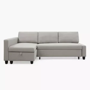 Contemporary Grey L-Shaped Sectional Sofa with Storage - Image 2