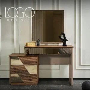 Acama Luxury Turkish Style Fabric Bed with Oversized Paneled Headboard - Image 2