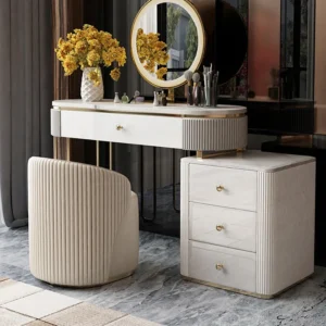 Opulence Turkish Style White and Gold Dressing Table - Image 1