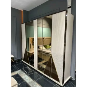 Luxury Turkish Style Half Fabric Bed with Deco Accents - Image 3