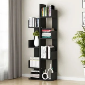 KNIGHT Geometric Shape Bookshelf – Black - Image 1