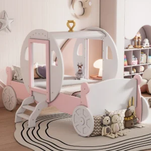 Enchanted Cinderella Carriage Bed with Canopy Frame - Image 1