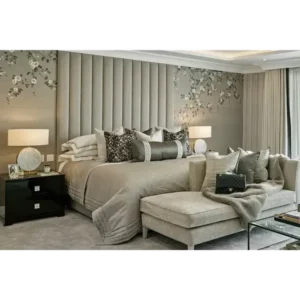 Vertical Channel Tufted Luxury Wall Bed - Image 1