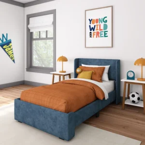 Kids 12 Boys Dynamic Blue Graphic Shirt - Image 1