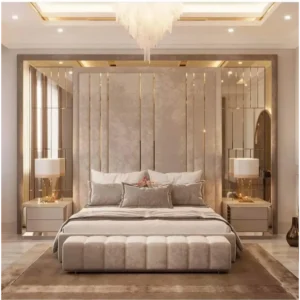 Art Deco Mirrored Luxury Wall Bed - Image 1