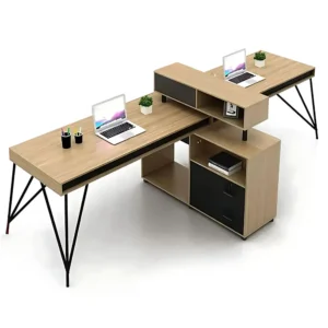 Trio Station L-Shaped Two Person Workstation - Image 1