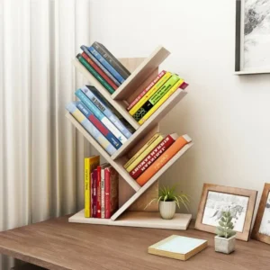 GEOMETRIC Tree-Style Tilted Desktop Bookshelf - Image 1