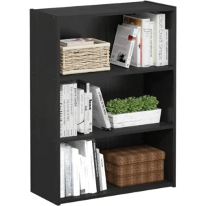 FAMBILO Compact 3-Shelf Storage Rack – Black - Image 1